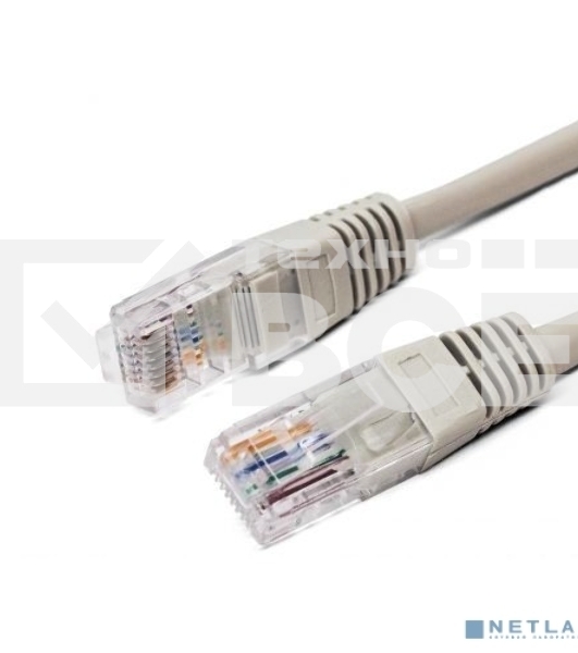 Кабель патч-корд, Filum FL-U6-3M U/UTP 6 cat. 3м, 26AWG(7x0.16 мм), омедненный алюминий (CCA), PVC, серый