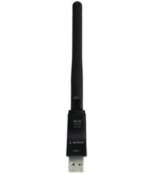 Сетевой адаптер Wi-Fi Gembird WNP-UA-011, 150 Мбит, с антенной, USB, 802.11b/g/n, MT7601