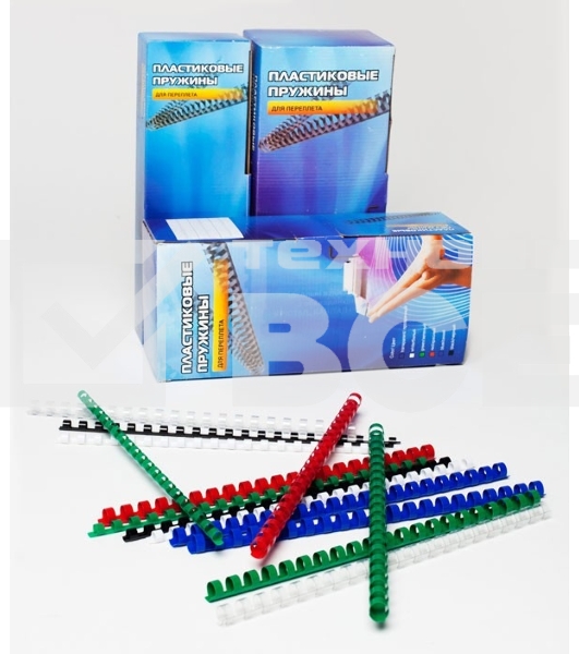 Пружины для переплета пластиковые Office Kit d=10мм 51-70лист A4 черный (100шт) BP2020
