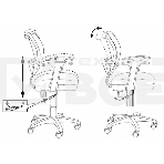 Кресло компьютерное Бюрократ CH-W797/LB/TW-55 TW-55 голубой, спинка сетка, сиденье голубой, пластик белый, фото3