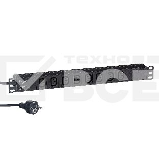 Блок розеток горизонтальный ExeGate ServerPro PDU-19H809 Al-8C13-EU2.5, 19