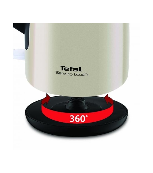 Чайник Tefal KO371I30 1.5л. 2200Вт бежевый/черный (металл)