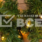 Еловый шлейф искуственный  2,7 м Теплое белое свечение 80 LED, фото2
