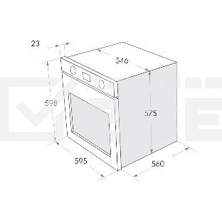 Шкаф духовой газовый Maunfeld MGOG.673W/ Газ, встраиваемый