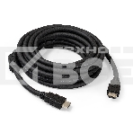 Кабель HDMI Exegate EX287725RUS EX-CC-HDMI2-5.0F (19M/19M, v2.0, 5м, 4K UHD, Ethernet, ферритовые кольца, позолоченные контакты), фото 1