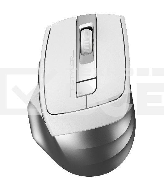 Мышь беспроводная A4Tech Fstyler FG35 серебристый/белый, 2000 dpi, радиоканал, USB, кнопки - 6