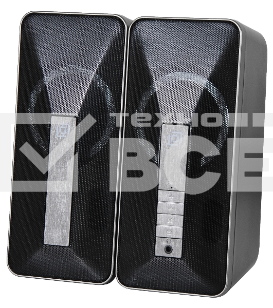 Колонки Oklick OK-130 2.0 черный BT портативные