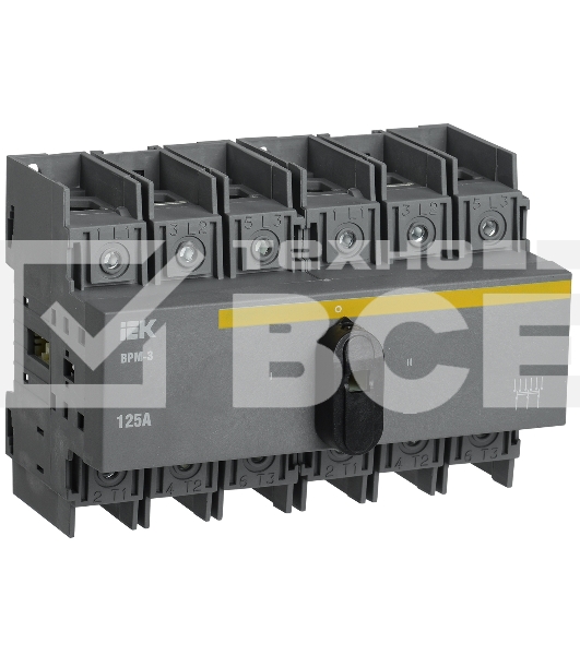 Выключатель-разъединитель модульный 3п 125А ВРМ-3 IEK MVR30-3-125