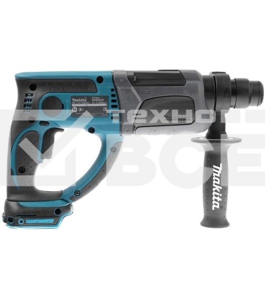 Перфоратор Makita DHR202Z аккумуляторный SDS+ [DHR202Z] {18В,Li-ion,3реж,1.9Дж,0-4000у\м,3.5кг,чем,подсв,б\акк и з\у,совмест с 4Ач Li-ion}