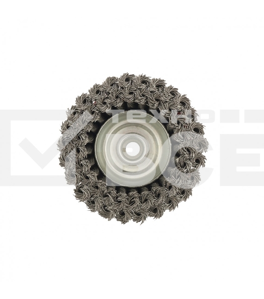 Щетка для УШМ, 125 мм, М14, Чашка, двухрядная, крученая проволока 0,5 мм Matrix