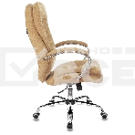Кресло руководителя Бюрократ T-9950SL Fabric горчичный Velvet 73, крестовина металл хром, фото20