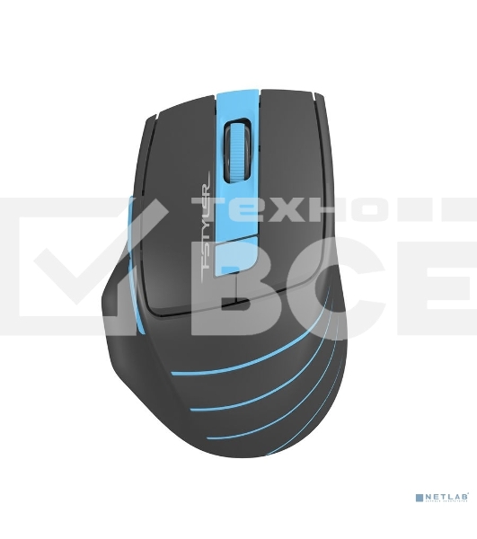 Мышь беспроводная A4Tech Fstyler FG30S серый/синий, 2000 dpi, радиоканал, USB, кнопки - 5