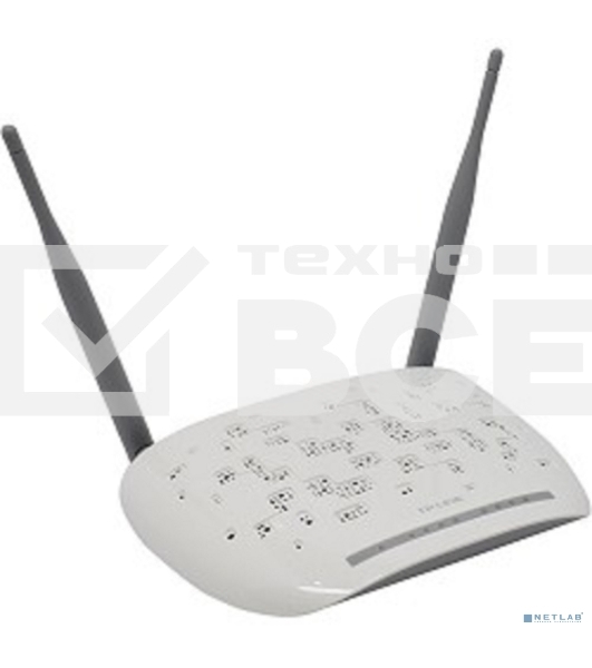 Сетевое оборудование TP-Link SOHO TD-W8961N(RU) 300 Мбит/с, 2T2R, ADSL2/ADSL+, Annex A, 4 порта 100 Мбит/с