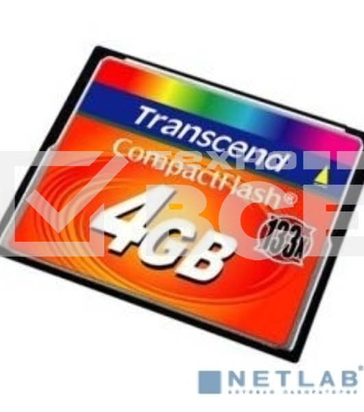 Флеш карта CF 4Gb 133x Type I Transcend (TS4GCF133)