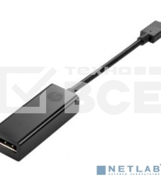 Переходник HP USB-C to DisplayPort Adapter ( EliteBook 1030 G1/Folio G1/ZBook 17 G3/ZBook 15 G3/ZBook Studio G3 MWS/Elite Tablet x2 1012 G1/ Pro Tablet 608 G1)