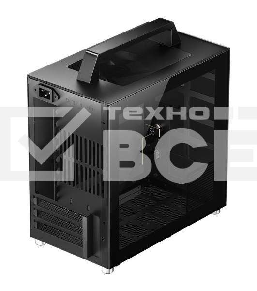 Компьютерный корпус JONSBO T8 PLUS Black без БП, боковые панели из закаленного стекла, mini-ITX, черный