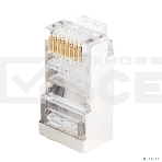 Разъемы Hyperline PLUG-8P8C-U-C5-SH-100 Разъем RJ-45(8P8C) под витую пару, категория 5e (50 µ