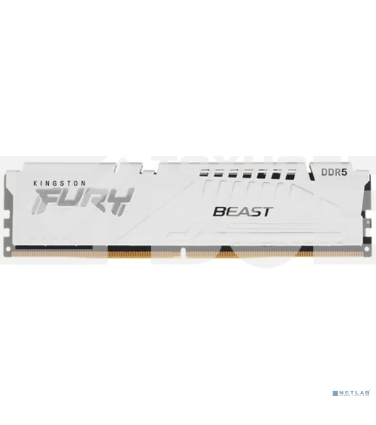 Оперативная память Kingston Fury Beast, DDR5, 32GB (1x32GB), 5200MHz, CL36, радиатор, белый