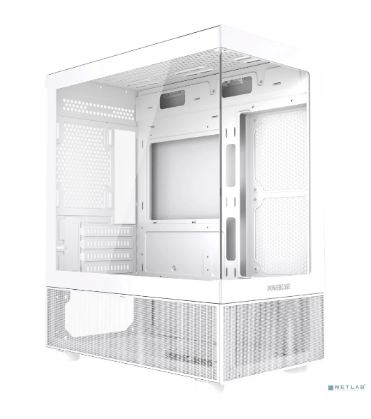 Компьютерный корпус Powercase Vision Micro M2, Tempered Glass, белый, mATX (CVMWM2-L0)