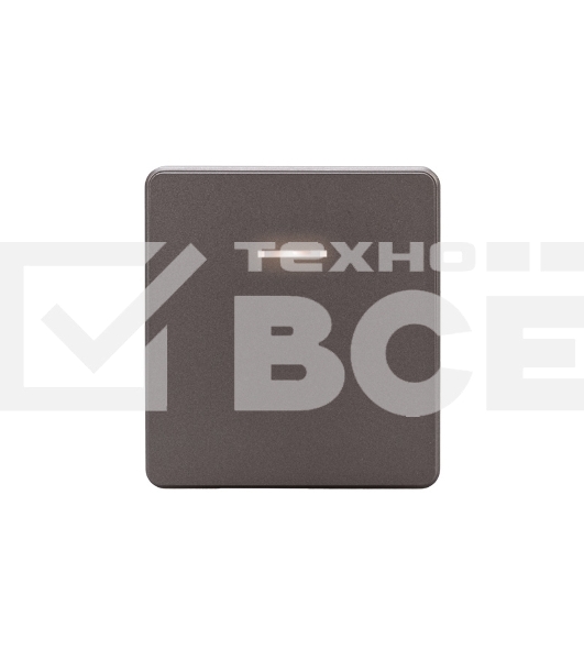 Выключатель ROUND 1 кл проходной (переключатель) с подсветкой 10А с/у титан Kranz KR-78-0716-2