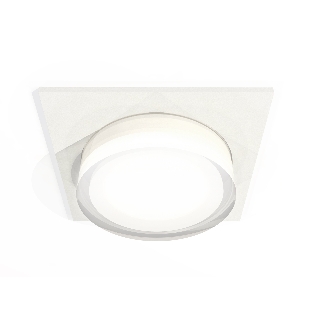 Комплект встраиваемого светильника Ambrella light XC7631043 SWH/FR/CL белый песок/белый матовый/прозрачный MR16 GU5.3 (C7631, N7160)
