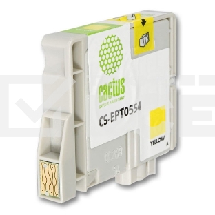 Картридж струйный Cactus CS-EPT0554 желтый (10 мл) для Epson Stylus RX520/Stylus Photo R240