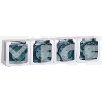 Розетка Iek ERMP42-K03-16-54-EC РСб24-3-ГПБд роз 4м с з/к о/у IP54 (дымчатый) ГЕРМЕС PLUS, фото 1