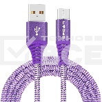 Кабель Crown USB - USB Type-C CMCU-3102C violet, фото 1