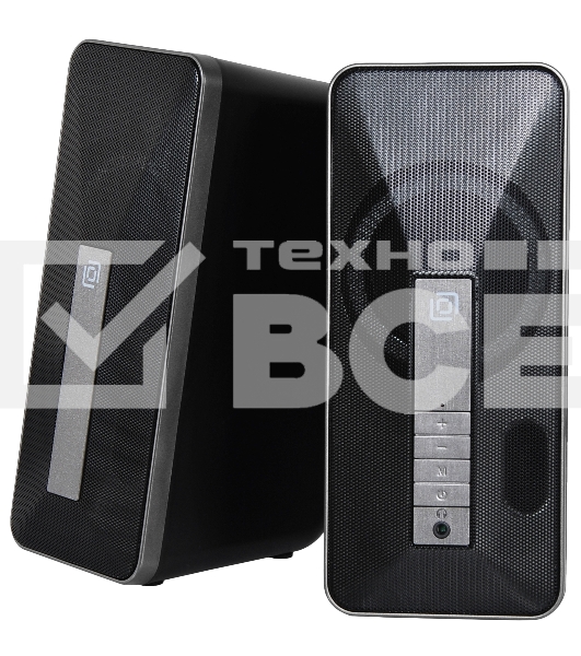 Колонки Oklick OK-130 2.0 черный BT портативные