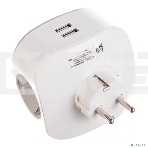 Сетевой разветвитель ЭРА SP-3e-USB-2A, белый, фото 1