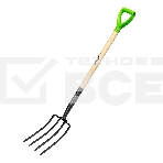 Вилы 4-рогие Palisad огородные, кованые, 195х295х1165 мм, деревянный лакированный черенок, фото5