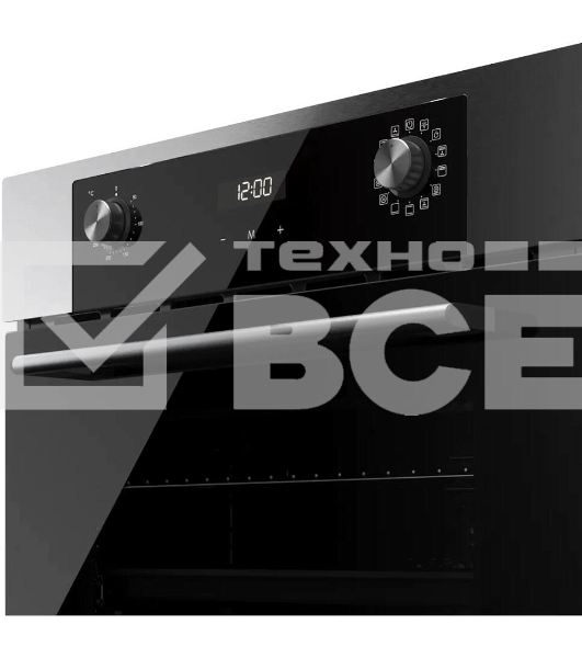 Встраиваемый духовой шкаф Kuppersberg HO 677 BX, High-Tech, объем 70 л, 13 режимов, электронное управление (утапливаемые переключатели, аналоговый дисплей), телескопические направляющие на одном уровне, максимальная температура 300 градусов, 2 стекла в дв