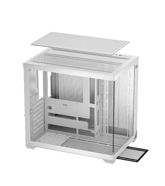 Корпус без блока питания PCCooler C3T700 WH, Midi-Tower, TG, no fans, 1xUSB-A 3.0 + 1xUSB-A 2.0 + 1xUSB-C, ATX, mATX, mITX белый