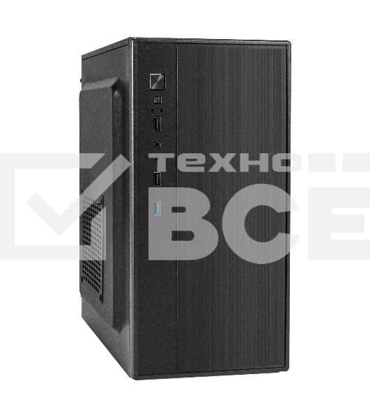 Компьютерный корпус Minitower ExeGate BAA-408U-UNS500 (mATX, БП UNS500 с вент. 12см, 2хUSB+1хUSB 3.0, HD Audio, черный)