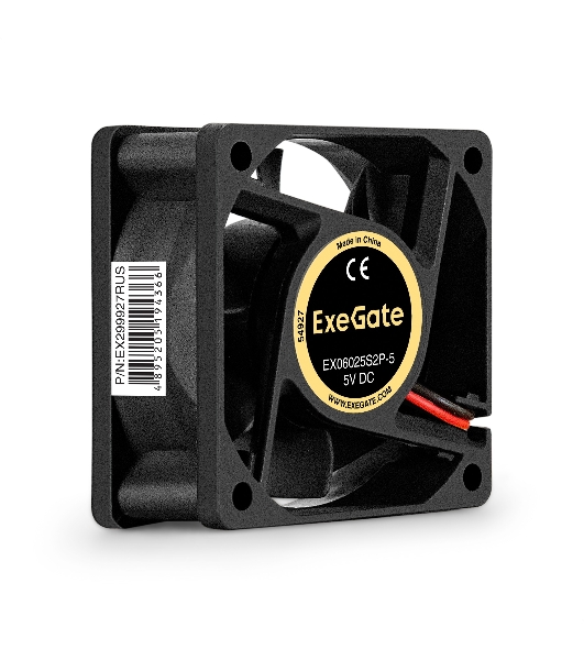 Вентилятор 5В DC ExeGate EX06025S2P-5 (60x60x25 мм, Sleeve bearing (подшипник скольжения), 2pin, 3500RPM, 25dBA)