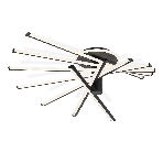 Потолочный светодиодный светильник Ambrella light FL6242 BK черный 135W 3000K-6400K 900*750*230 (ПДУ ИК), фото 1