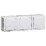 Розетка Iek ERMP32-K01-16-54-EC РСб23-3-ГПБб роз 3м с з/к о/у  IP54 (белый) ГЕРМЕС PLUS, фото 1