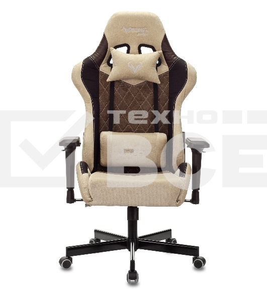 Кресло игровое Бюрократ VIKING 7 KNIGHT BR FABRIC коричневый текстиль/эко.кожа крестовина металл/пластик