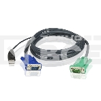 Шнур, мон+клав+мышь USB ATEN, SPHD15=>HD DB15+USB A-Тип, Male-2xMale, 8+4 проводов, опрессованный, 1.8 метр., черный, (2L-5202U), фото3