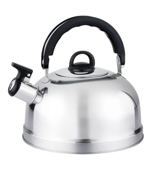 Чайник Casual 004260 из нерж стали со свистком, зерк полировка, литраж - 2,7 л, без тм