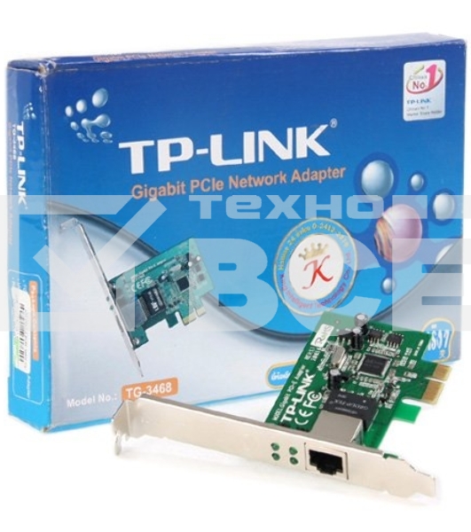 Сетевая карта TP-Link TG-3468 SOHO 32bit Gigabit PCIe, Realtek RTL8168B chipset
