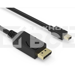 Кабель аудио-видео Buro MDP-DP miniDisplayport (m)/DisplayPort (m) 1.5м. Позолоченные контакты черный