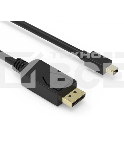 Кабель аудио-видео Buro MDP-DP miniDisplayport (m)/DisplayPort (m) 1.5м. Позолоченные контакты черный
