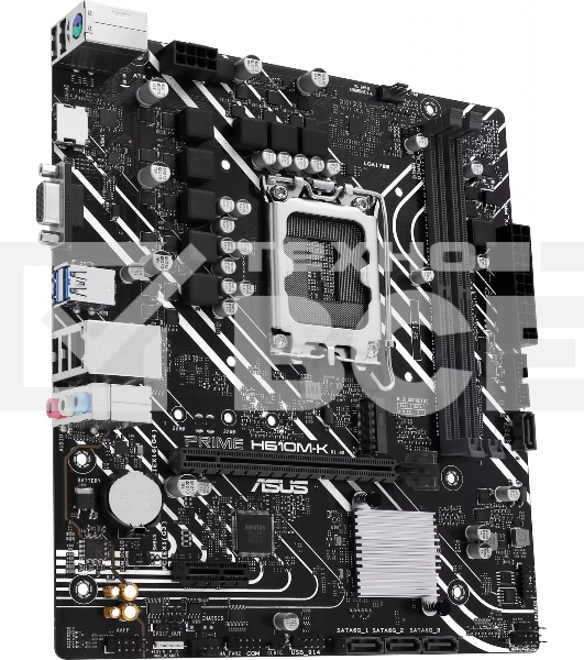 Материнская плата ASUS PRIME H610M-K, LGA 1700, Intel H610, 2xDDR5, 4xSATA, 1xM.2, 1xPCIe 4.0 x16, 1x1Gb LAN, 2xUSB-A 3.2 Gen 1, 4xUSB-A 2.0, 1xHDMI, 1xVGA, 3x3.5 мм, 1xRS-232, 7.1, mATX