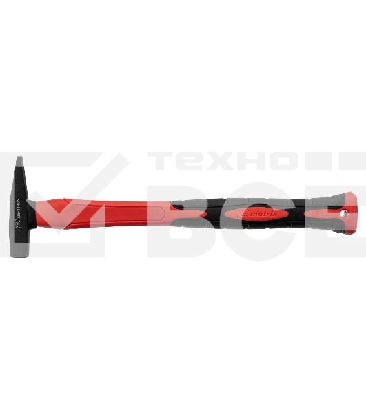 Молоток слесарный Matrix ''optimal'', 100 г, фибергласовая обрезиненная рукоятка, квадратный боек