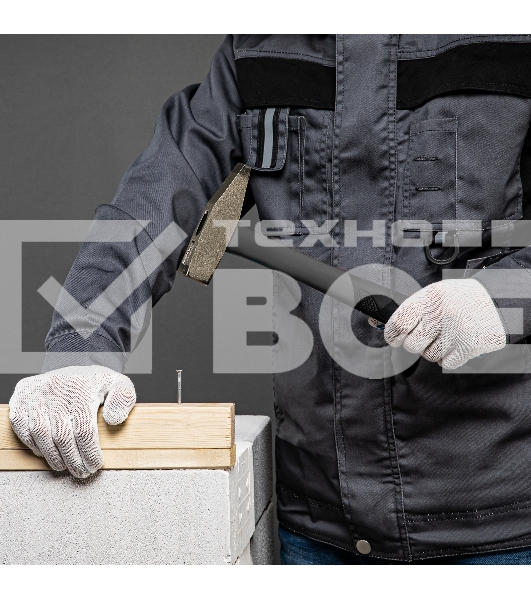 Перчатки трикотажные для ремонтных и строительных работ, с ПВХ точкой, 7 класс Россия