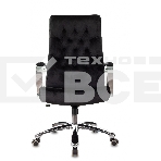 Кресло руководителя Бюрократ T-9928SL Fabric черный Italia Black, крестов. металл хром, фото8