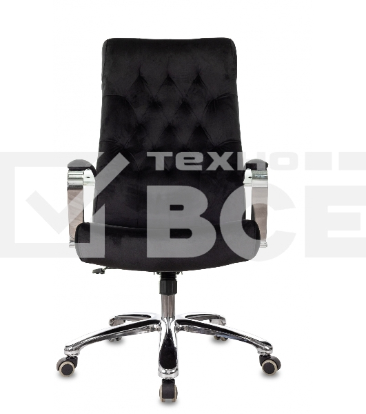 Кресло руководителя Бюрократ T-9928SL Fabric черный Italia Black, крестов. металл хром