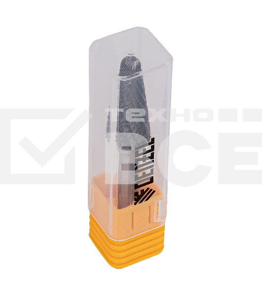 Борфреза по металлу Denzel твердосплавная, коническая закругленная, тип-L, 12 мм