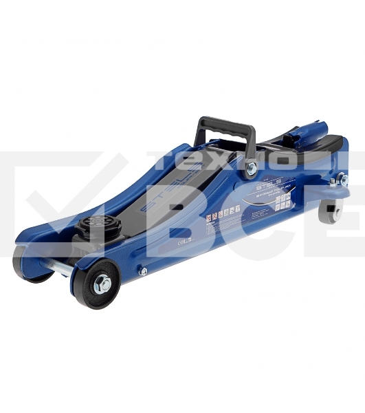 Домкрат STELS 51130гидравлический подкатной в пластиковом кейсе 2 тонны low profile 80-380мм